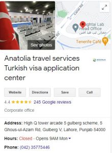 anatolia travel services lahore